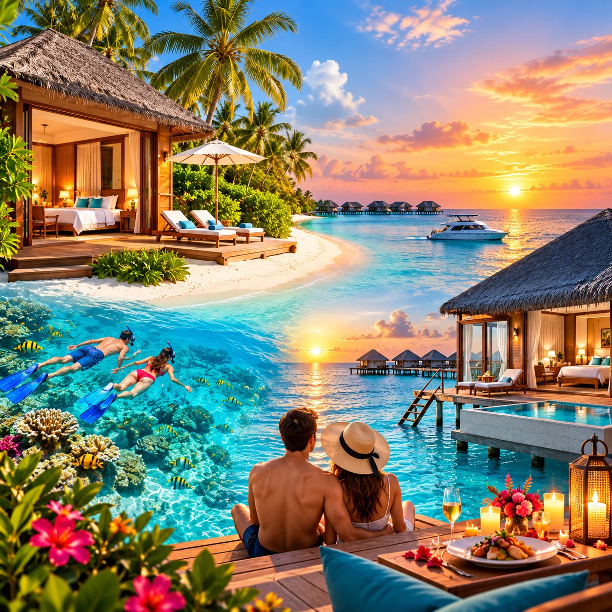 Maldives Beach and Water Villa Honeymoon