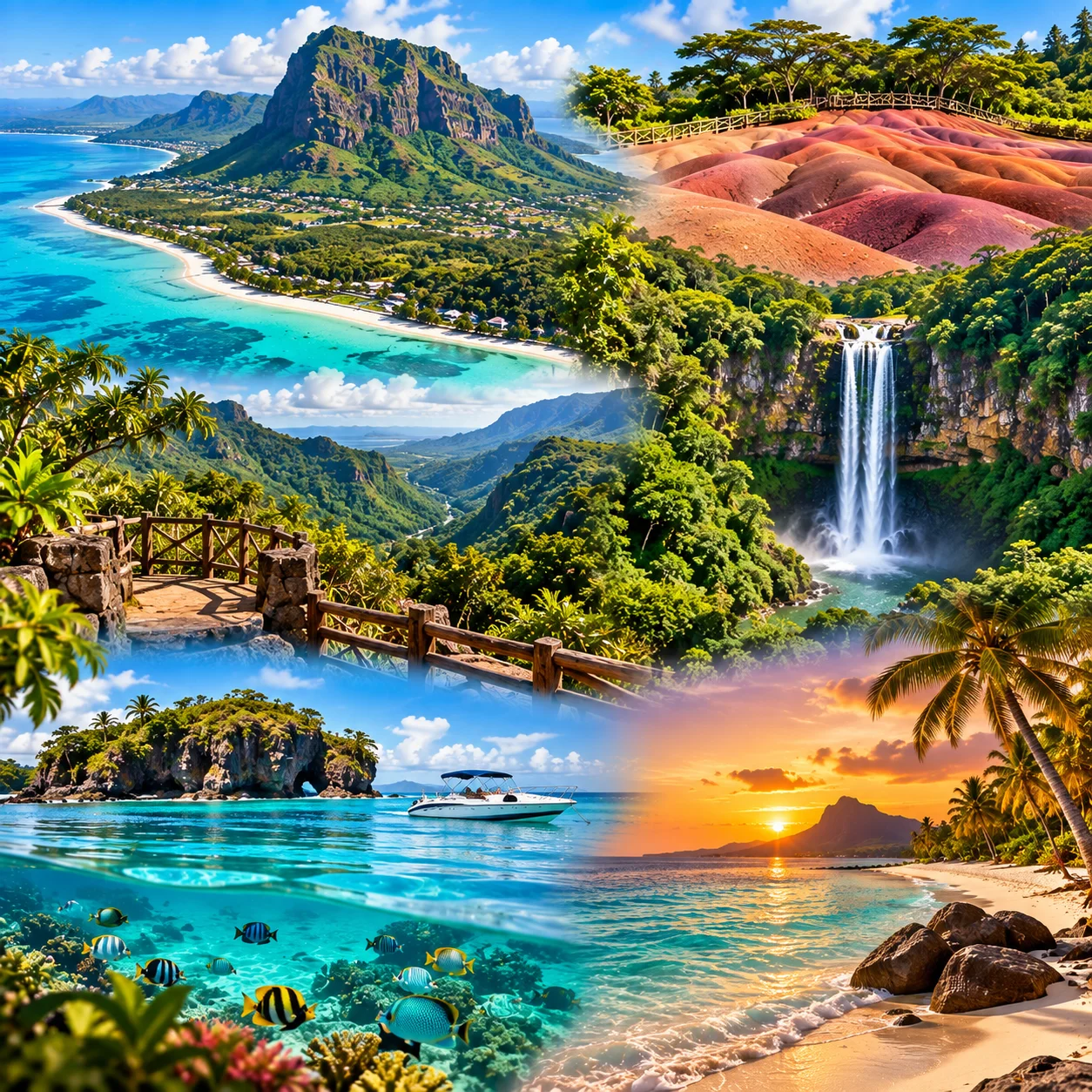 Mauritius Nature and Beach Couple Escape